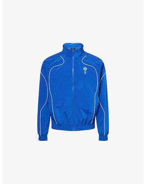 Trapstar Foundation Embroidered-Logo Shell Tracksuit Jacket - Blue