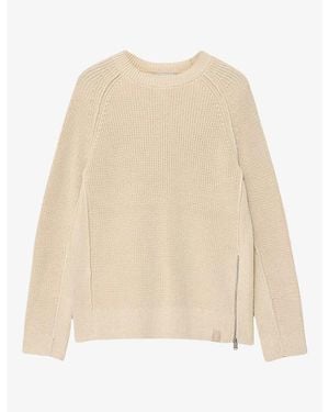 AllSaints Kit Crewneck Regular-Fit Cotton Sweater - Natural