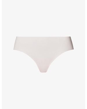 Hanro Invisible High-Rise Stretch-Cotton Briefs - White