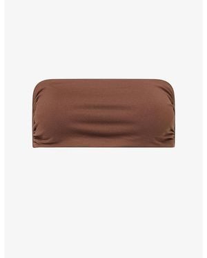 Second Summer Bandeau Bikini Top - Brown