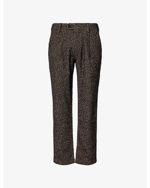 Percival Blyton Straight-Leg Woven Trousers - Grey