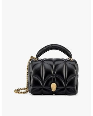 BVLGARI Serpenti Sugarloaf Small Leather Shoulder Bag - Black