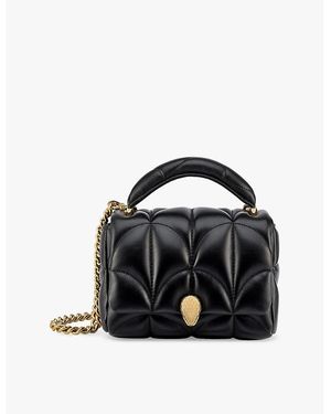 BVLGARI Serpenti Sugarloaf Small Leather Shoulder Bag - Black