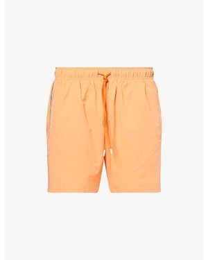 BOSS Iconic Stripe Swim Shorts - Orange
