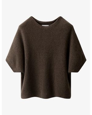 The White Company Relaxed-Fit Knitted Cotton-Blend T-Shirt - Brown