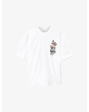 AllSaints Blade Graphic-Print Cotton T-Shirt - White