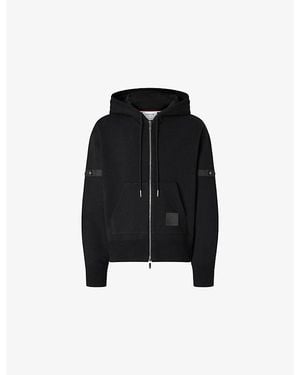 Thom Browne X Asics Signature Stripe Relaxed Cotton-Jersey Hoody - Black