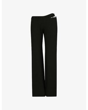 Bec & Bridge Mor Straight-Leg Wool-Blend Trousers - Black