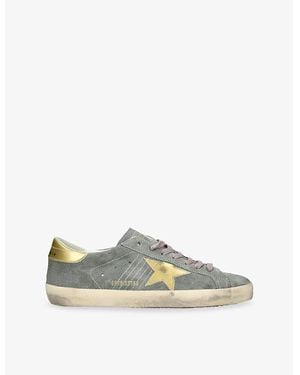 Golden Goose Ball Star Suede Low-Top Trainers - Green