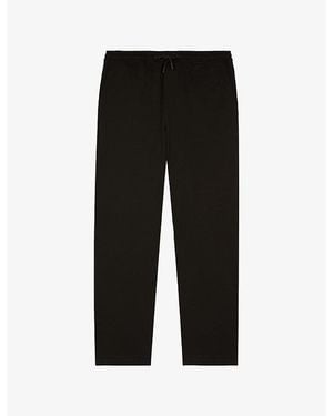 The Kooples Drawstring-Waist Side-Pocket Stretch-Woven Trousers - Black