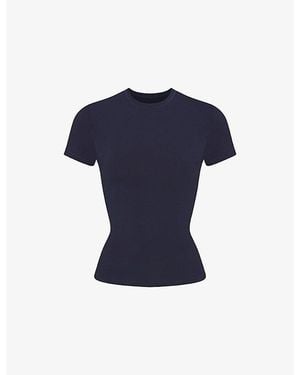 Skims Slim-Fit Cotton-Jersey T-Shirt - Blue