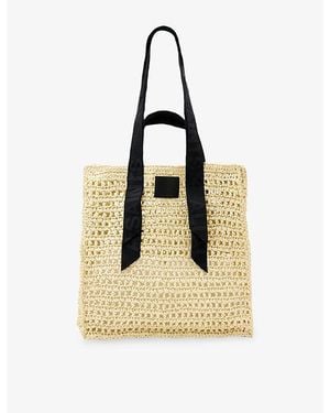 AllSaints Lullah Raffia Tote Bag - Metallic