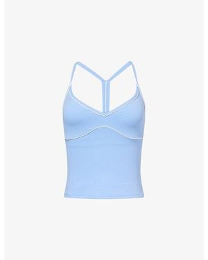 WE Are Tala Dayflex Contrast Sweetheart Stretch-Woven Vest - Blue