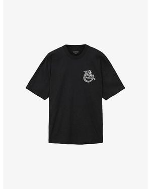 AllSaints Terra Graphic-Print Cotton T-Shirt - Black