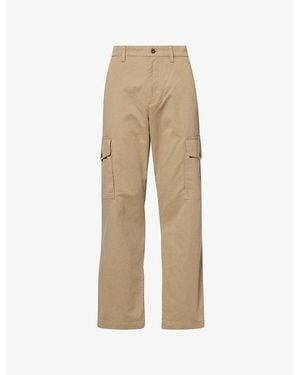 Burberry Reddric Straight-Leg Cotton Trousers - Natural