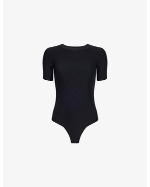 Commando Butter Short-Sleeve Crew Bodysuit - Blue