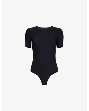 Commando Butter Short-Sleeve Crew Bodysuit - Blue