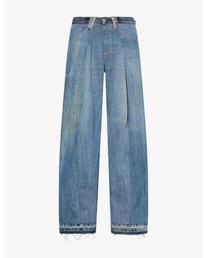 Kartik Research Upcycled Wide-Leg Denim Jeans - Blue