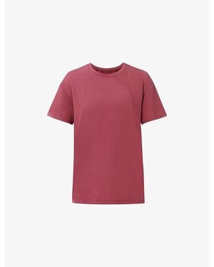 Sweaty Betty Soft Flow Studio Longline Stretch-Woven T-Shirt - Red