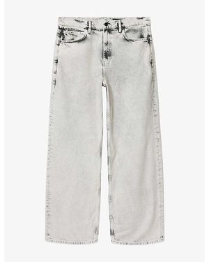 AllSaints Lenny Wide-Leg Denim Jeans - Grey
