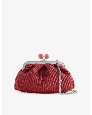 Weekend by Maxmara Pasticcino Small Woven Clutch Bag - Red