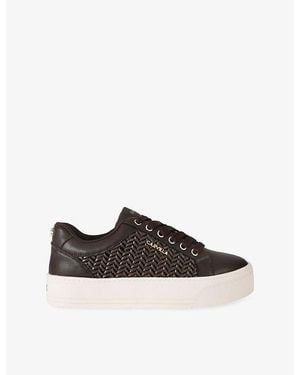 Carvela Kurt Geiger Sardinia Faux-Leather Trainers - Brown