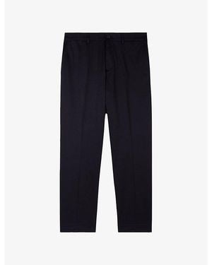 The Kooples Tapered-Leg Stretch-Cotton Chino Trousers - Blue