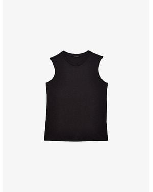 JOSEPH Cotton-Silk Jersey Tank Top - Black