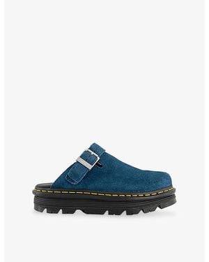 Dr. Martens Zebzag Suede Mules - Blue