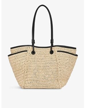 Whistles Zoelle Double-Handle Straw Tote Bag - Natural