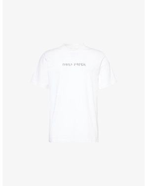 Daily Paper Shield Focus Graphic-Print Cotton T-Shirt - White