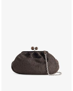 Weekend by Maxmara Fortuna Woven Raffia Cross-Boy Bag - Brown