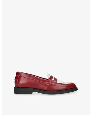 Duke & Dexter Wilde Cherry Leather Loafers - Red