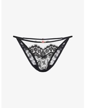 Agent Provocateur Clarissa Tanga Lace Briefs - Black