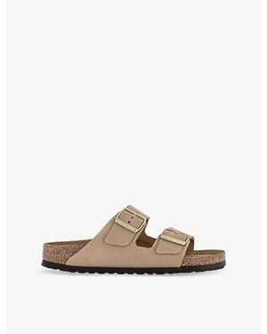 Birkenstock Arizona Two-Strap Leather Sandals - Natural