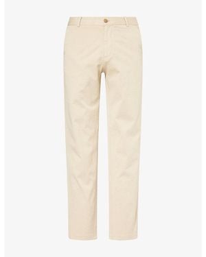 Sunspel Regular-Fit Flat-Front Stretch-Cotton Chino Pants - Natural