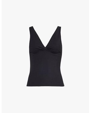 WE Are Tala Dayflex Support V-Neck Stretch-Nylon Top - Blue