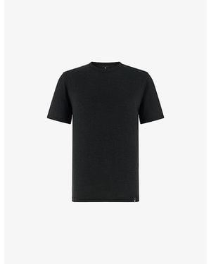 BOGGI Crewneck Regular-Fit Stretch-Linen Jersey T-Shirt - Black