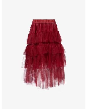 Simone Rocha Tiered Woven Midi Tutu Skirt