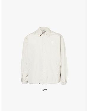 Aape Coaches Logo-Embroidered Woven Jacket - White