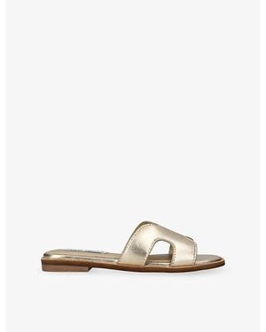 Steve Madden Bondst Leather Sandals - Natural