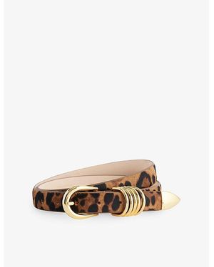 DEHANCHE Hollyhock Pony-Hair Leather Belt - Multicolour