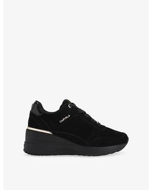 Carvela Kurt Geiger Divina Velvet Trainers - Black