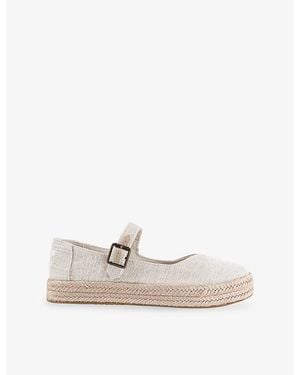 TOMS Carolina Canvas Mary Jane Shoes - White