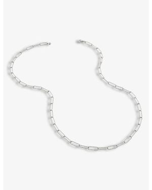 Monica Vinader Alta Textured Sterling Necklace - Metallic