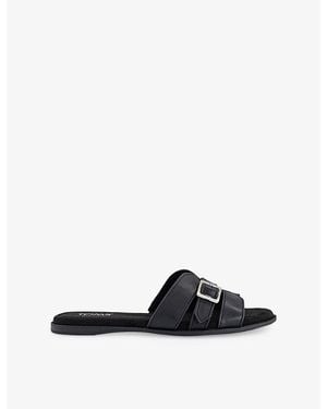 TOMS Sol Leather Sandals - Black
