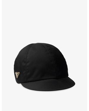 Prada Logo-Plaque Re-Nylon Woven Baseball Cap - Black