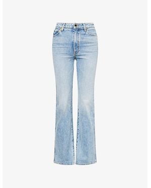KHAITE Danielle Straight-Leg High-Rise Jeans - Blue