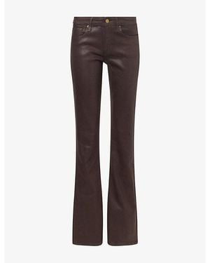 Rag & Bone Kinsley Flared-Leg Coated-Denim Jeans - Brown
