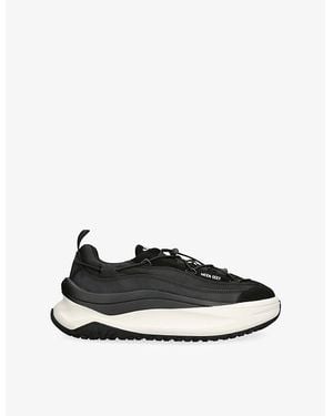 Moon Boot Moon247 Xlace Suede And Woven Trainers - Black